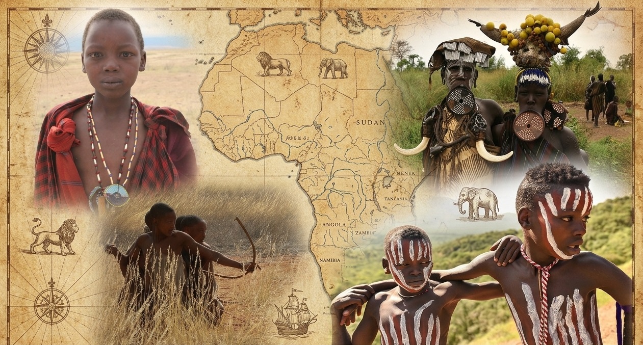 EthnoFlow Vintage Map Collage