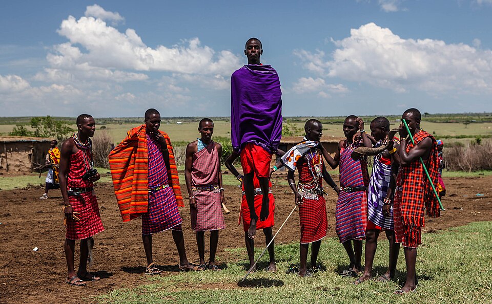 Maasai Warriors Savannah Kenya
