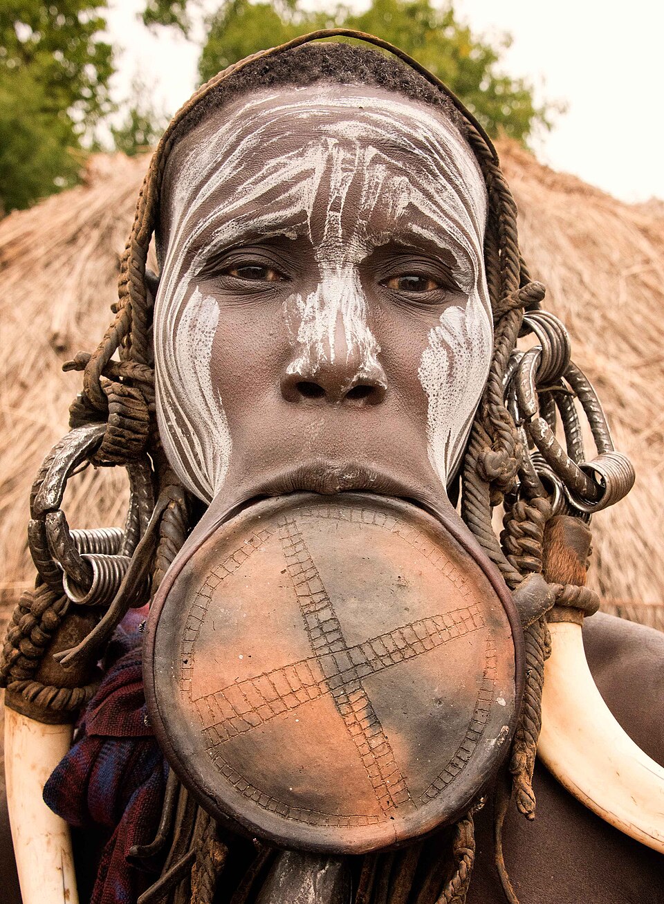 Mursi Tribe Traditional Portrait